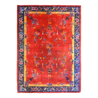 Early 20th Century Chinese Art Deco Rug For Sale