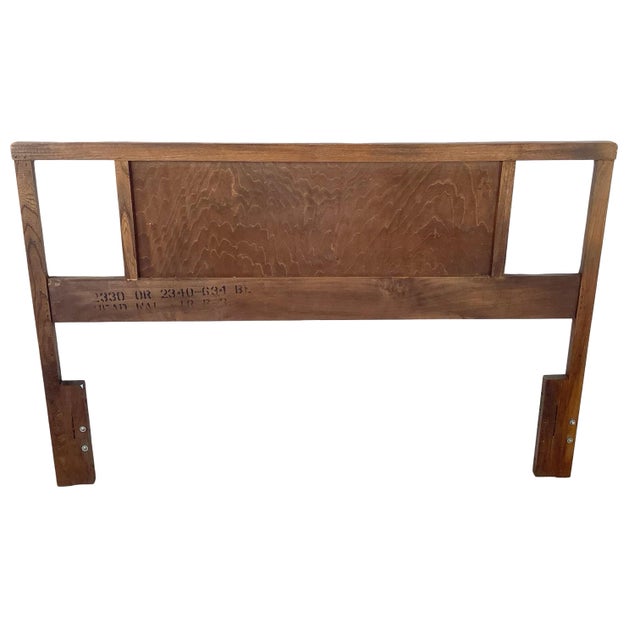 Mid-Century Modern Walnut Headboard, Full/Queen, Sculptural Cutouts For Sale - Image 9 of 12