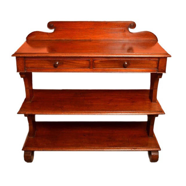 19th Century Victorian Mahogany Serving Table Buffet For Sale