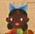 Mid 20th Century Jose Maria de Servin, Folk Art Mexican Girl Oil Painting on Burlap Charming Naive African American Art For Sale - Image 5 of 7