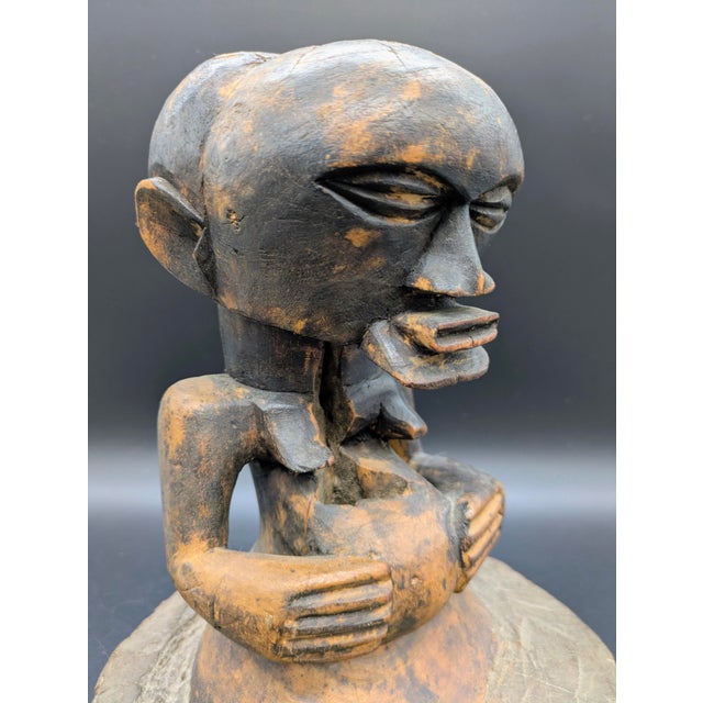 Wood 1940s African Congolese Handcrafted "Songye Fetish" For Sale - Image 7 of 11