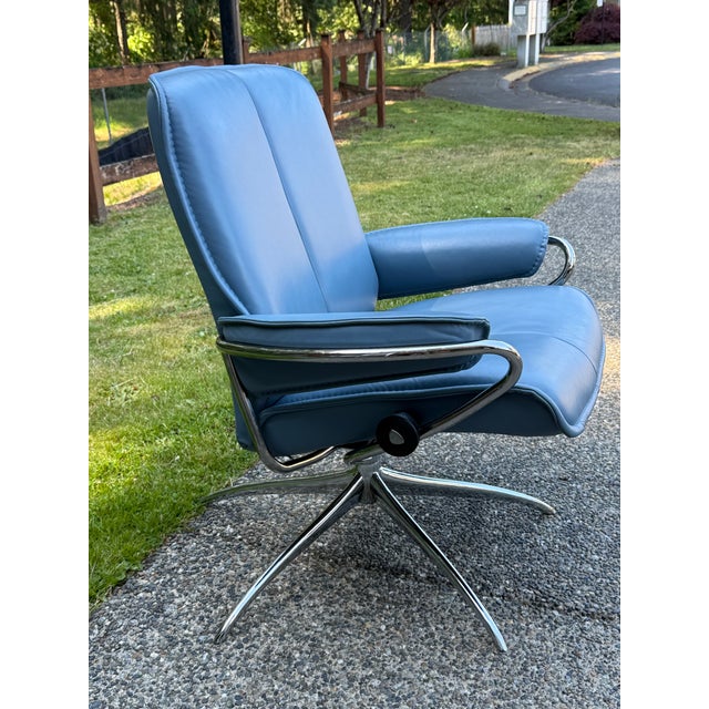 Ekornes Stressless City Low-Back Recliner Chair With Standard Base For Sale - Image 9 of 10