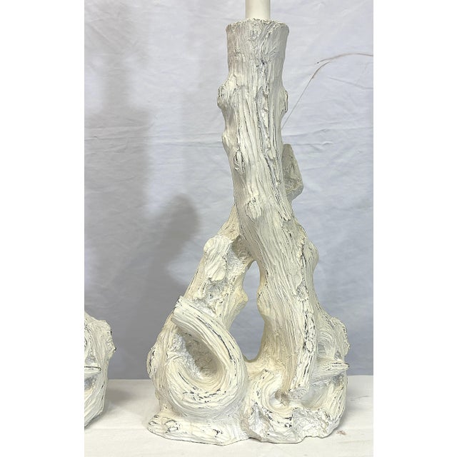 Early 21st Century Italian Style Faux Bois Table Lamps- A Pair For Sale - Image 5 of 16