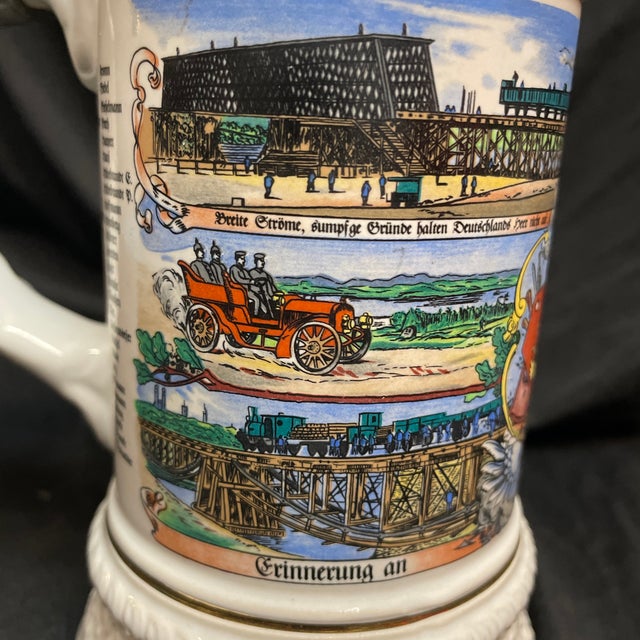 A Vintage Train Top German Beer Stein by Gerzut For Sale - Image 9 of 11