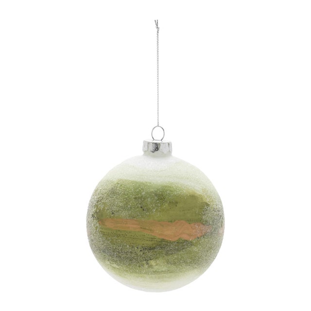 Contemporary Beaded Glass Ball Ornament (Set of 6) For Sale - Image 3 of 6