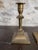 Victorian Pair of Antique Brass Victorian Candlesticks, Beaded Square Base For Sale - Image 3 of 10