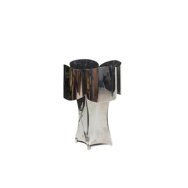 Quadrilobe Lamp in Polished Metal, 1970s For Sale - Image 6 of 6