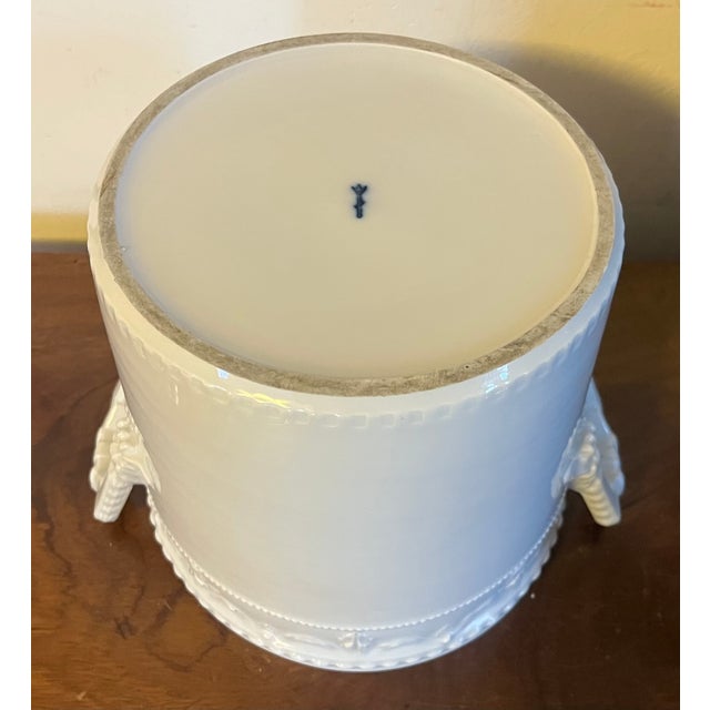 Antique 19th Century KPM Berlin Blanc De Chine Porcelain Ice Pail or Cachepot in the Kurland Pattern For Sale - Image 11 of 12