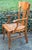 1900 - 1909 Antique Quarter-Sawn Oak Dining Chairs With Embossed Leather Seats - Set of 4 For Sale - Image 5 of 12