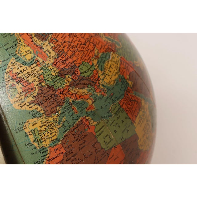 Aqua Mid-Century American Modern Illuminated 12" Library Globe by Replogle For Sale - Image 8 of 18