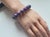 Gemstone Charoite Beaded Stretch Bracelet by Noblesse Oblige Studio, 9" For Sale - Image 7 of 10