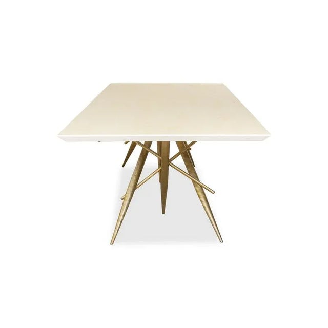 Ohlinda Dining Table in Cream and Gold MDF from Bretz For Sale - Image 10 of 11
