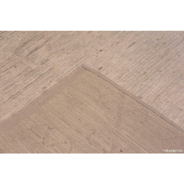 Textile Nazmiyal Collection Ivory Minimalist Solid Abstract Modern Room Size Area Rug For Sale - Image 7 of 7
