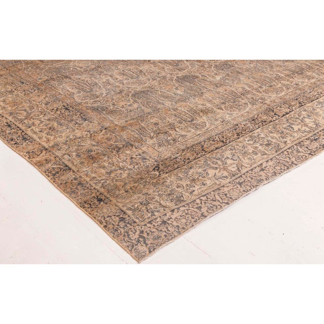 Oversized Antique Persian Kirman Rug For Sale - Image 4 of 5