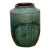 Emerald Green & Black Glaze Pot For Sale