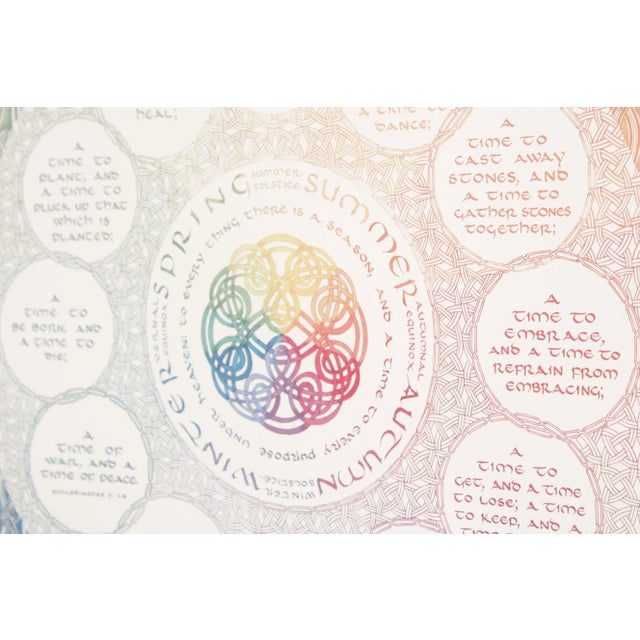 Early 21st Century Susan Loy 'Ecclesiastes 3:1-8' Literary Calligraphy Art Print, Custom Framed For Sale - Image 11 of 13