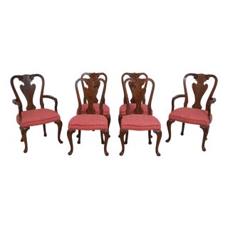 Set of 6 John Widdicomb Walnut Dining Room Chairs For Sale