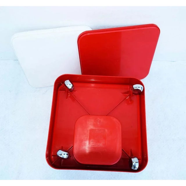 Italian Cube Pouf with Dime Model Cushion by Marcello Siard for Longato, 1960s For Sale - Image 4 of 6