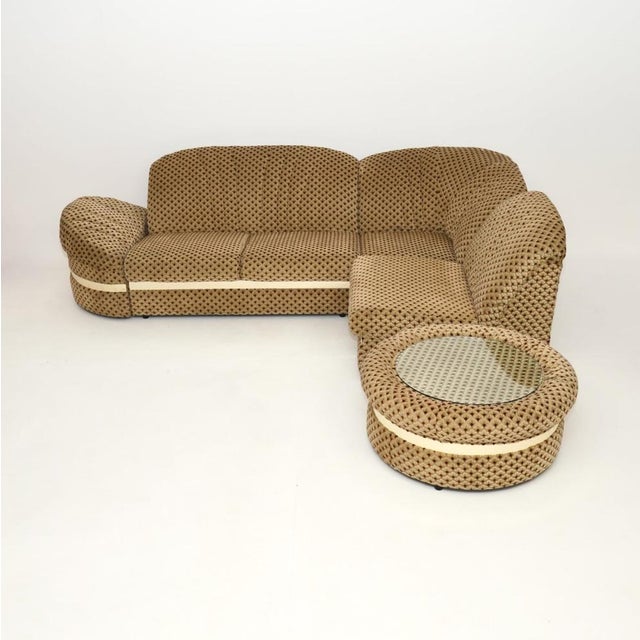 Vintage Sectional Corner Sofa and Table, 1970s, Set of 5 For Sale - Image 4 of 12