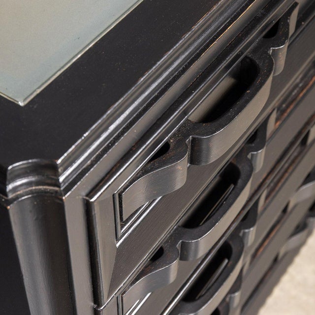 20th Century Italian Ebonised Chest of Drawers with Display Top, 1930s For Sale - Image 8 of 18