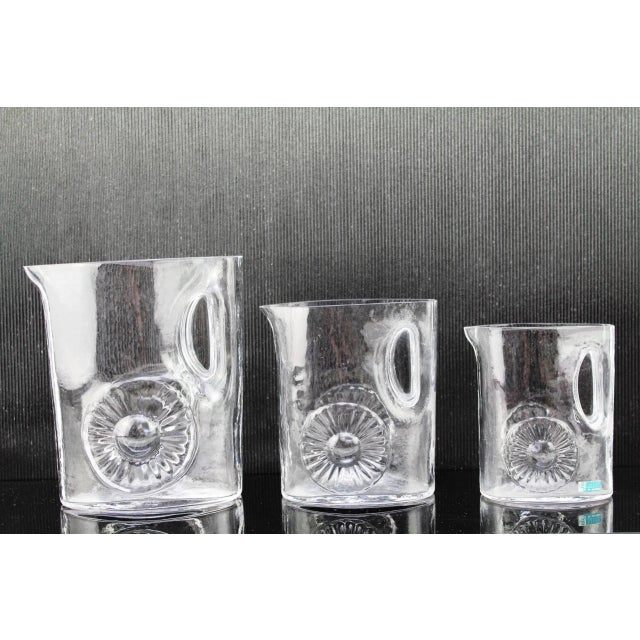 Marguerite Glass Jug Set by C. J. Riedel for Riedel, 1960s, Set of 3 For Sale - Image 10 of 10