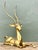 Late 20th Century Vintage Monumental Brass Gazelle For Sale - Image 5 of 12