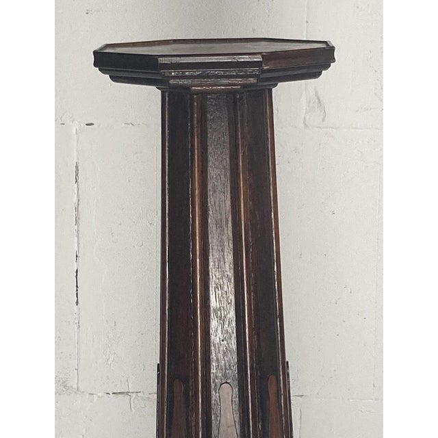 Art Deco Dutch Amsterdam School Pedestal, 1920s For Sale - Image 10 of 15