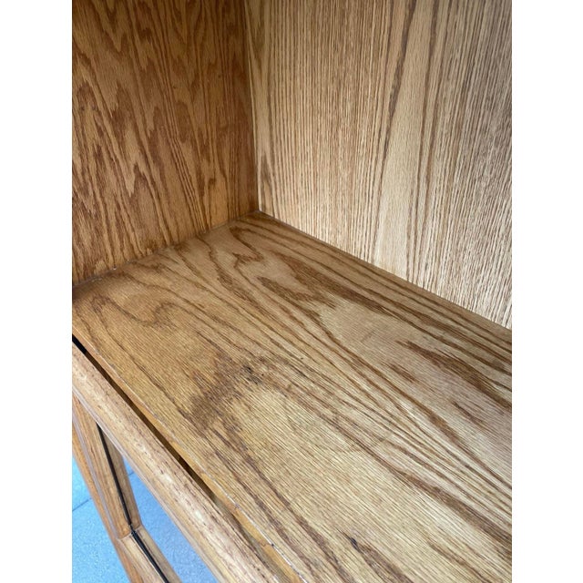 Vintage Oak Lawyers Bookcase, Made in Mexico For Sale In Los Angeles - Image 6 of 9