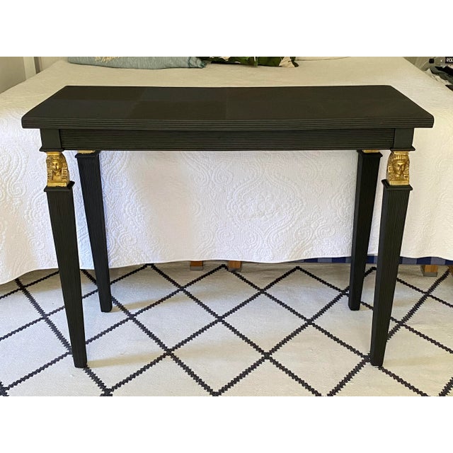 Neoclassical Style Pencil Reed Console Table For Sale - Image 9 of 10