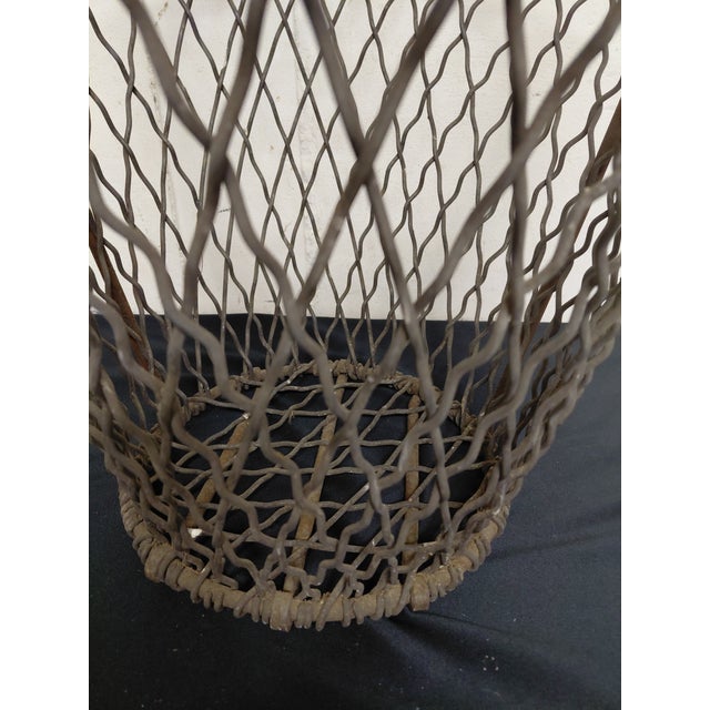 Antique Industrial Wire Basket For Sale - Image 14 of 14