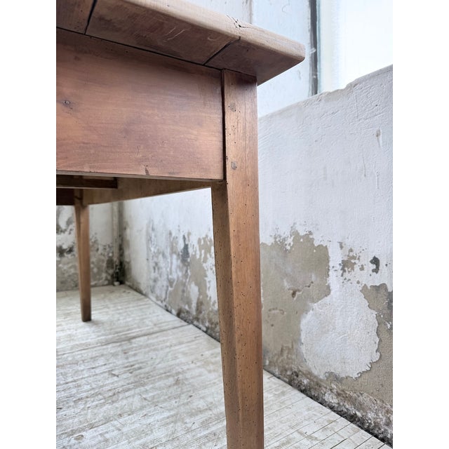 Farmhouse Table with Tapered Cherrywood Legs, 1950s For Sale - Image 17 of 18