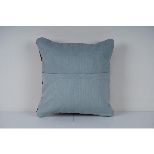 Turkish Kilim Square Pillow Cover For Sale - Image 4 of 4