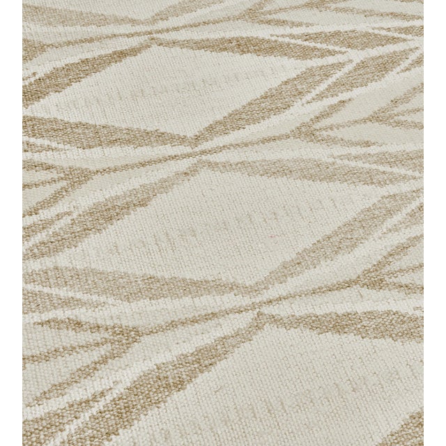 Mid 20th Century Vintage Swedish Geometric Hooked Rug, Handwoven Wool at Doris Leslie Blau For Sale - Image 5 of 10