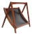 Sculptural Danish Modern Walnut Magazine Rack For Sale