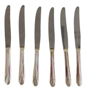 1941 Vintage Wm Rogers Mfg Inheritance Knives- Set of 6