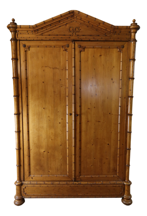 Antique Pitchpin Armoire, 1890s