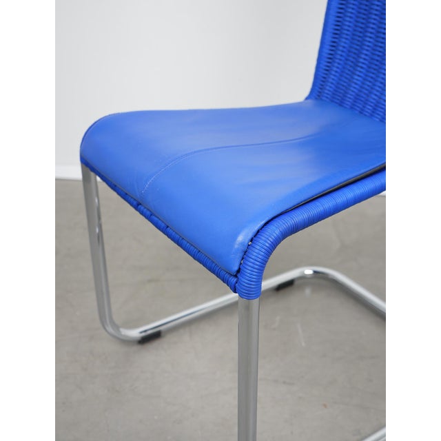 Blue B 20 Cantilever Chairs with High Back and Leather Upholstery by Mart Stam, Marcel Breuer & Jean Prouvé for Tecta, Germany, 1980s, Set of 4 For Sale - Image 18 of 18