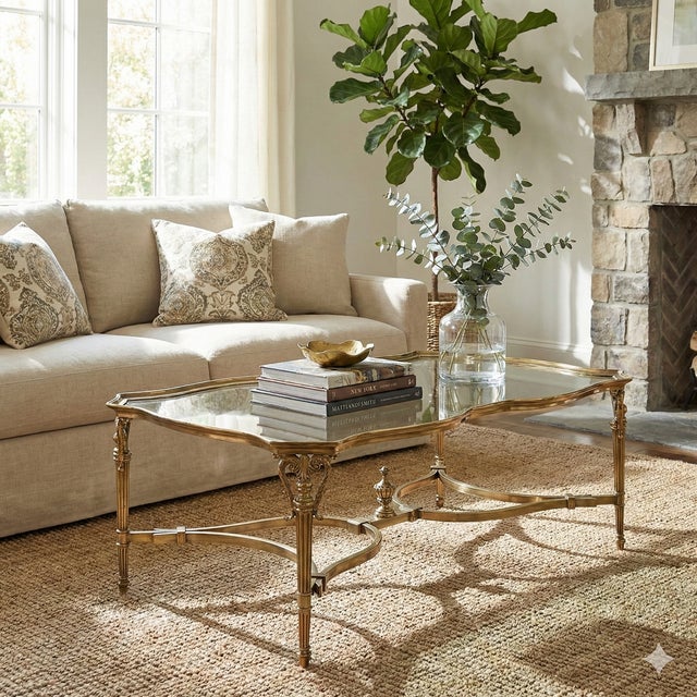 Brass Maitland-Smith Venice Cocktail Table For Sale - Image 8 of 8