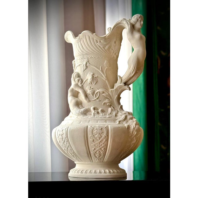 Ceramic Swedish Neoclassical Creamware Jug from Gustafsberg, Late 19th Century For Sale - Image 7 of 18