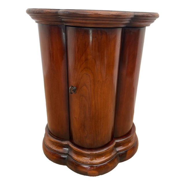 1990s Art Deco Style Table Nightstand Cabinet and Shelf Seven Seas by Hooker Furniture For Sale