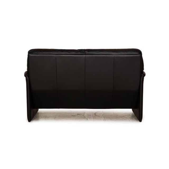 Animal Skin Leather Two Seater Black Bora Sofa from Leolux For Sale - Image 7 of 9