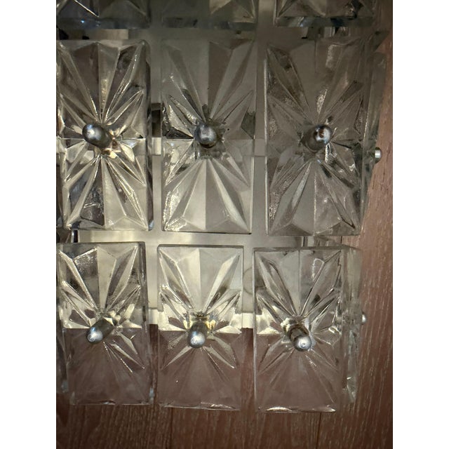 1960s 1960s Mid Century Modern Crystal East German DDR Veb Narva Leuchten Wall Lamps - a Pair For Sale - Image 5 of 15