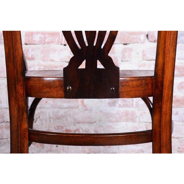 Art Deco Beech Armchair from Fischel, Slovakia, 1900s For Sale - Image 5 of 11