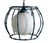 Metal Mid 20th Century Mid Century Modern Faux Bamboo Metal Cage Chandelier With Ball Center Globe For Sale - Image 7 of 12