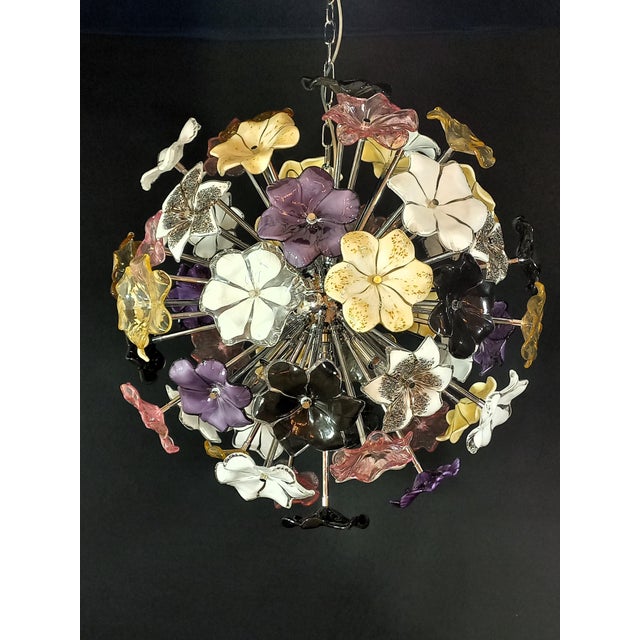 Vintage Sputnik Murano Glass Pendant in the style of Venini, Venice, Italy, 1970s For Sale - Image 11 of 11