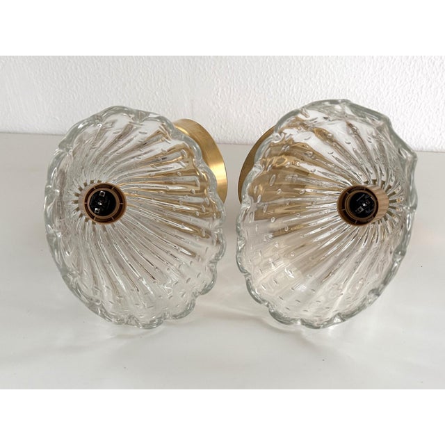 Italian Brass and Murano Glass Wall Lights, 1990s, Set of 2 For Sale - Image 10 of 12