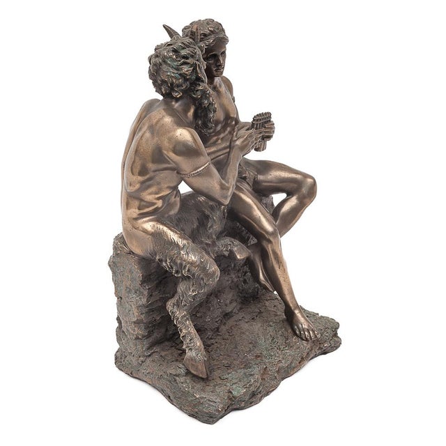 2000 - 2009 Sculpture of Pan and Daphnis in Bronze & Resin, 2008 For Sale - Image 5 of 13