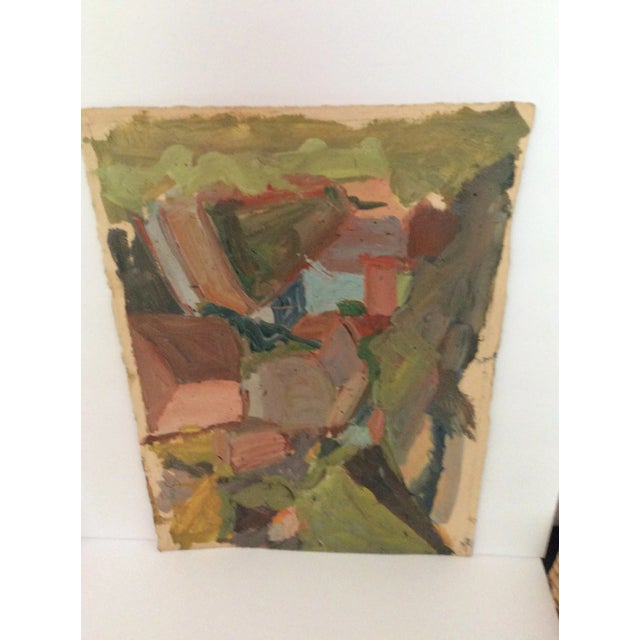Abstract 1960s Richard Snyder Modern Abstract Oil Paintings - Set of 2 For Sale - Image 3 of 11