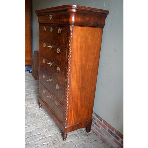 Antique Chiffonier in Mahogany, 1830 For Sale - Image 6 of 9