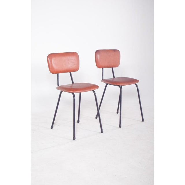 Chair in Red Synthetic Leather, 1970s For Sale - Image 6 of 9